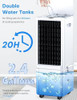 COOLECH Windowless Air Conditioner 4 Modes 3 Speeds 2.4-Gal Tank Swing - White New