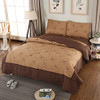 Jarson 3-Piece Patchwork Quilts Set Full/Queen Lightweight Brown New