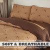Jarson 3-Piece Patchwork Quilts Set Full/Queen Lightweight Brown New