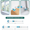 Sticque Rechargeable Electric Spin Scrubber with Long Extension Arm - Blue/White New