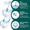 Sticque Rechargeable Electric Spin Scrubber with Long Extension Arm - Blue/White New