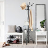 Tangkula 75 Inch Freestanding Metal Coat Rack Black New