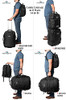 Hypath 2-in-1 Convertible Travel Bag - Use as Backpack with Wheels New