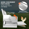 Pedal Feeder 25lbs Galvanized Chicken Feeder - Poultry Feeder B0CL28JC64 Brown New