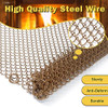 Powrocket Fireplace Mesh Screen Curtain 24"Wx26"H Sturdy Spark Security - Brass New