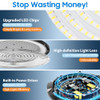 200W UFO LED High Bay Lights 5000K Daylight White, 30000LM LED Shop Lights