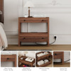 MINCETA 26.77" NIGHTSTAND WITH CHARGING STATION - WALNUT