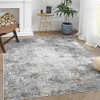 jinchan 3x5 Modern Abstract Washable Non-Slip Accent Area Rug, Gray New