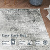 jinchan 3x5 Modern Abstract Washable Non-Slip Accent Area Rug, Gray New
