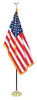 ALL STAR FLAGS 8' PRESIDENTIAL FORMAL INDOOR U.S. FLAG SET WITH 8' POLE - GOLD