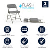 Flash Furniture Hercules Series Metal Folding Chairs Cushioned Seats Set of 2 New