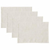 Laura Ashley Dothan Linen Blend Tablecloth, Set of 4 Placemats, Taupe New