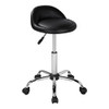 Yaheetech Adjustable Rolling Swivel Salon Stool with Backrest, Black New