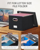 Oterri 2 Pack File Storage Organizer with Lid, Portable File Box, Black New