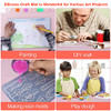 Silicone Painting Mat, Silicone Craft with Cup and Paint Holder, 20"x16" (Pink) New