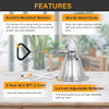 Simple Deluxe Clamp Lamp Light with 5.5" Aluminum Reflector E26 4 Pack, White New