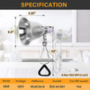 Simple Deluxe Clamp Lamp Light with 5.5" Aluminum Reflector E26 4 Pack, White New