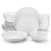 MALACASA 24-Piece Porcelain Dinnerware Set, White Round Dish Set for 6 New