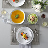 MALACASA 24-Piece Porcelain Dinnerware Set, White Round Dish Set for 6 New
