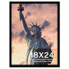 ONE WALL Tempered Glass 18x24 Poster Frame Black Wood Photo Picture Frame New