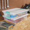 Sterilite Clip Box, Stackable Clear Plastic Bins- Large, 12-Pack - NEW New