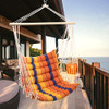 Y- STOP Hammock Chair Hanging Rope Swing- Max 330 Lbs -Padded Cotton Weave New