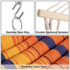 Y- STOP Hammock Chair Hanging Rope Swing- Max 330 Lbs -Padded Cotton Weave New