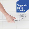 MEDLINE GUARDIAN KNURLED CHROME 16 IN GRAB BAR, 300 LB WEIGHT CAPACITY - CHROME New