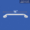 MEDLINE GUARDIAN KNURLED CHROME 16 IN GRAB BAR, 300 LB WEIGHT CAPACITY - CHROME New