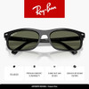 RAY-BAN UNISEX RECTANGLE SUNGLASSES BLACK FRAME GREEN POLARIZED LENSES