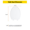 Garvee Elongated Toilet Seat Built-in Toddler Potty Seat Soft Close - White New