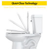 Garvee Elongated Toilet Seat Built-in Toddler Potty Seat Soft Close - White New