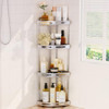 Binecer Corner Shower Caddy, 4 Tier Standing Shower Organizer with Soap Holder