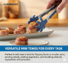 Farberware Kitchen Tongs Set, 2-Piece Mini Tongs with Nylon Tips and Flex Grip
