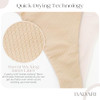 BADARI 3-PACK SEAMLESS ATHLETIC THONG L - BLACK CHAMPAGNE PINK