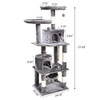 vapeonly Cat Tree Condo Furniture Luxury Cat Tower B07QL1HBST - Gray New