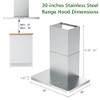 ONEEON 30" Range Hood 900 CFM Stainless Steel Wall Mount Kitchen Exhaust New
