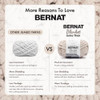 Bernat Blanket Extra Thick Chunky Yarn for Crocheting, Vintage White New