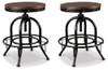 Ashley Pinnadel Industrial Height Swivel Barstool 2 Count B01F8ME8XY - Brown New