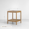 Nathan James 33301 Hayes Solid Wood Nightstand Storage Shelf B089Y93ZG9 - Brown New