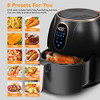 Air Fryer 4.2QT Airfryer Freidora de Aire 8 Cooking Functions Screen - Black New