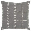 Rizzy Home Donny Osmond Stripe 20" x 20" Poly Pillow 20" x 20" Cover-Charcoal New