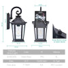 Dusk to Dawn Sensor Outdoor Wall Lantern Porch Light Exteriors 2pc Black New