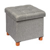 B092HXFTSK Generate PINPLUS Storage Ottoman Stool - Grey New