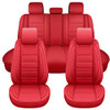 SPEED TREND Car Seat Covers PU Leather ST-001 Full Set, RED New
