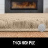 GORILLA GRIP Soft Faux Fur Area Rug, 4x6 FT, B07MVHHSXJ - Taupe New