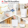 Cool Mist Air Humidifiers for Bedroom Large Room B07V4QXHSX - White New