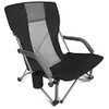 G4Free Low Sling Folding Beach Camping Chairs Compact Concert B08HWJR1LJ Black