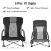 G4Free Low Sling Folding Beach Camping Chairs Compact Concert B08HWJR1LJ Black