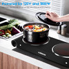 Cusimax Portable Electric Stove 1800W Infrared Double Burner Heat-up B07HFC741Q New